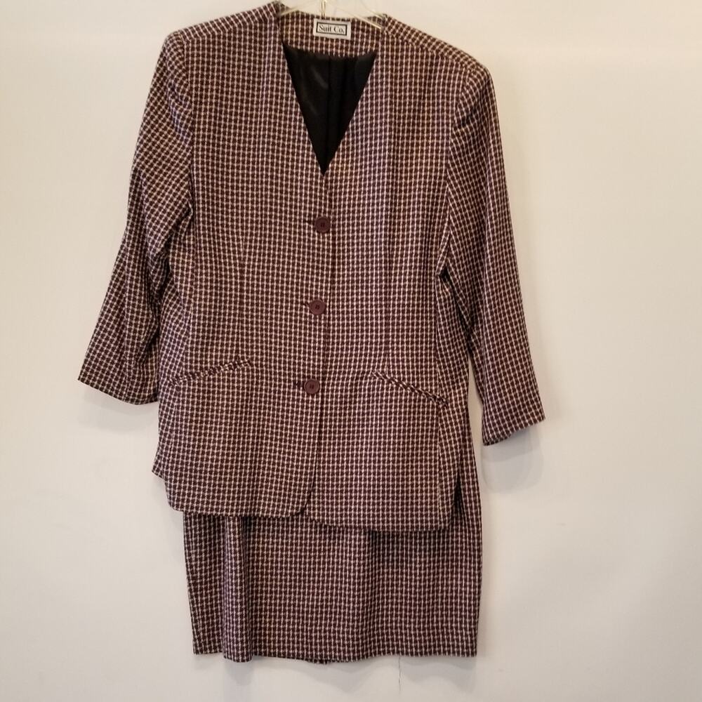 Suit Co. Purple Vintage 90s 2 pc. Suit Blazer - Picture 4 of 12